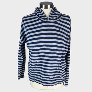 Ralph Lauren Navy and Gray Striped Long Sleeve Top